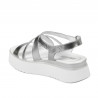 Damensandalen 5100 silber kombiniert