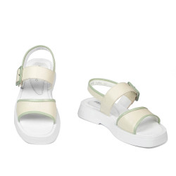 Damensandalen 5094 beige kombiniert