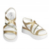 Damensandalen 5100 gold kombiniert