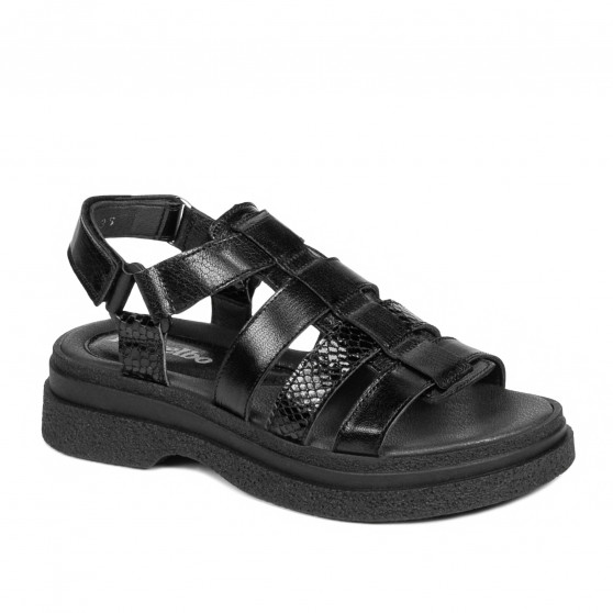 Damen Sandalen 5099 Schwarz kombiniert Damen Sandalen 5099 Schwarz kombiniert