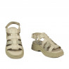 Damen Sandalen 5099 beige kombiniert