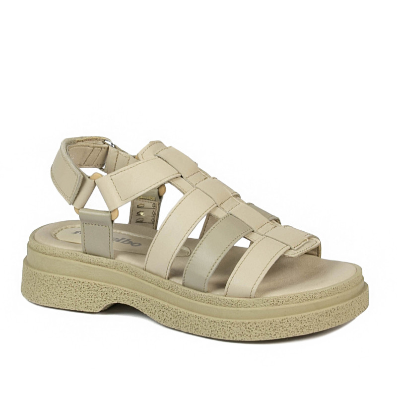 Damen Sandalen 5099 beige kombiniert