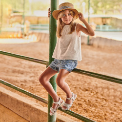 Kinder Sandalen 539 Weiß kombiniert