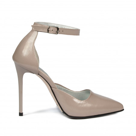Elegante Damenschuhe 1296 Lack Cappuccino