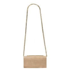 Damentasche Schultertasche 008g Croco Beige
