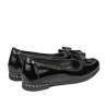 Kinderschuhe 174 schwarz kombiniertes Lackleder
