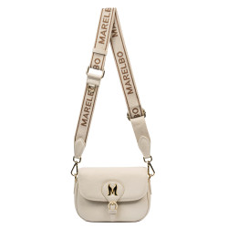 Damen-Umhängetasche 007g Creme Kaffee