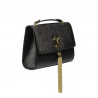 Damentasche Schultertasche 009g schwarz Safiano