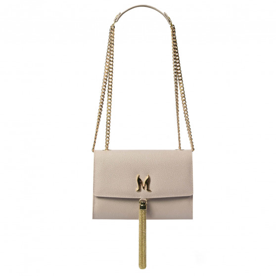 Damentasche Schultertasche 009g Beige Kaviar Damentasche Schultertasche 009g Beige Kaviar