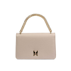 Damen-Schultertasche 010g beige Kaviar
