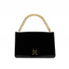 Schultertasche für Damen 010g lackschwarz