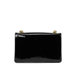 Schultertasche für Damen 010g lackschwarz
