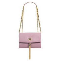 Damentasche Umhängetasche 009g violett Safiano