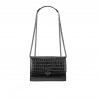 Damentasche Schultertasche 013g 01 Krokodil Schwarz