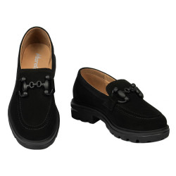 Damen Casual Schuhe 6069 schwarzes Veloursleder