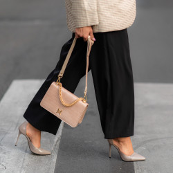 Elegante Damenschuhe 1296 Lack Cappuccino lifestyle