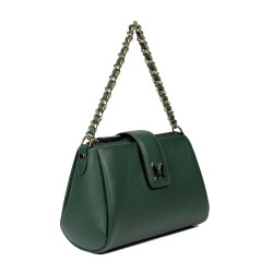 Damen Schultertasche 003g Biz Grün+Multicolor
