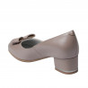 Damen elegante Schuhe 1270-1 Cappuccino Perlmutt