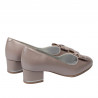 Damen elegante Schuhe 1270-1 Cappuccino Perlmutt