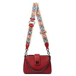 Damenschultertasche 003g 02 biz rot