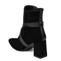 Damenstiefeletten 1192 schwarz Antilope