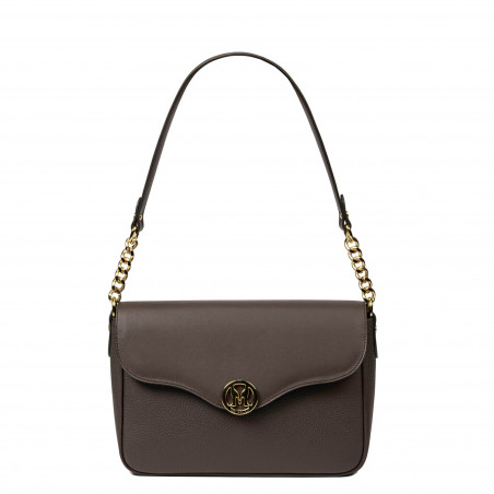 Damentasche Umhängetasche 015g braun kombiniert