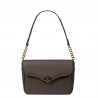 Damentasche Umhängetasche 015g braun kombiniert