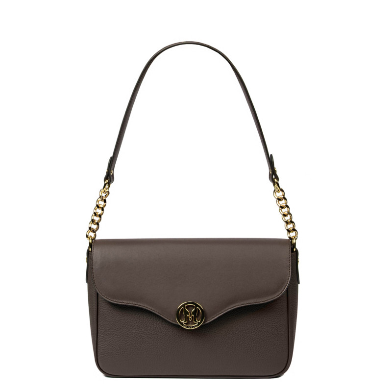 Damentasche Umhängetasche 015g braun kombiniert