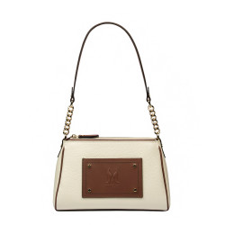 Damen-Umhängetasche 016g beige Latte kombiniert