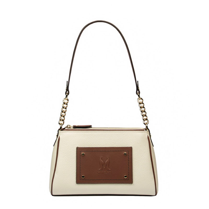 Damen-Umhängetasche 016g beige Latte kombiniert