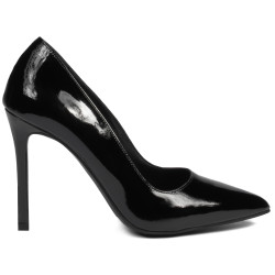 Elegante Damenschuhe 1299 Lack Schwarz