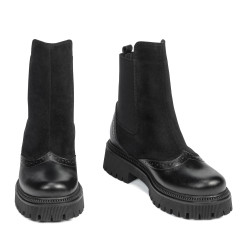 Damenschuhe 3390 schwarz kombiniert