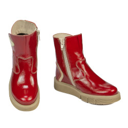 Kleinkinderstiefel 110c rot glänzend kombiniert