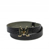 Damen-Gürtel 41m schwarzer Lack Croco