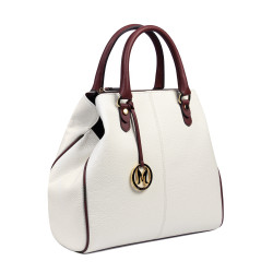Damentasche Handtasche 002g Beige Latte+Braun