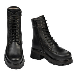 Damenstiefel 3386 schwarz kombiniert