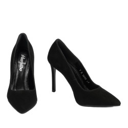 Elegante Damenschuhe 1299 schwarz Antilope