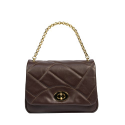 Damentasche Schultertasche 005g dunkelbraun
