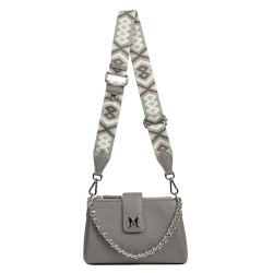 Damentasche Schultertasche 003g 01 grau Elefant