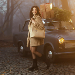 Damentasche Handtasche 001g beige lifestyle
