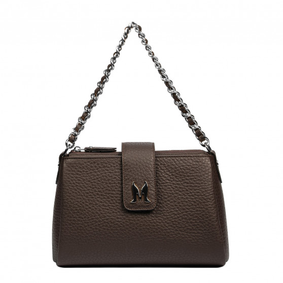 Damen-Umhängetasche 003g 01 Dunkelbraun Damen-Umhängetasche 003g 01 Dunkelbraun
