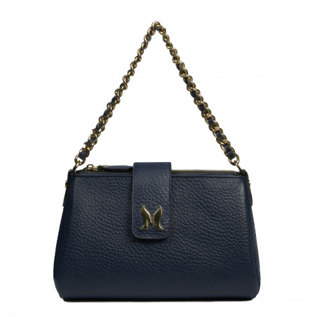 Damen-Schultertasche 003g Blau Elefant