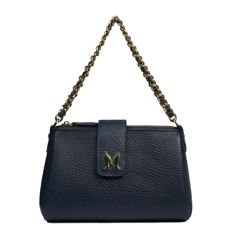 Damen-Schultertasche 003g Blau Elefant