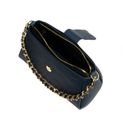 Damen-Schultertasche 003g Blau Elefant