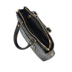 Schwarze Damen-Schultertasche 019g