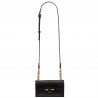 Damentasche Schultertasche 020g Croco Schwarz