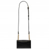 Damentasche Schultertasche 020g Croco Schwarz