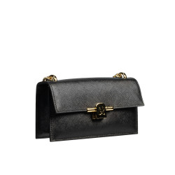 Damentasche Schultertasche 020g schwarz Saffiano