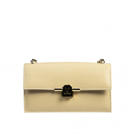Damen-Umhängetasche 020g Cappuccino Saffiano