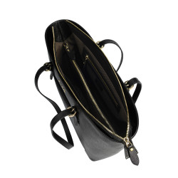 Damenschultertasche 021g schwarz Saffiano